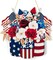 4th of July Decoration Wood Door Wall Signs, Wooden Mason Jar Wreaths Front Door